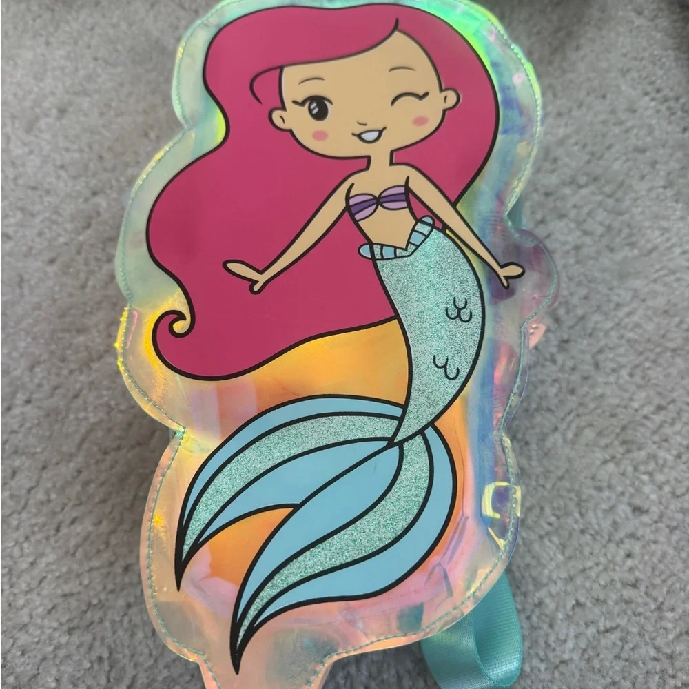 Disney Little Mermaid Ariel Iridescent Backpack Holographic Bag